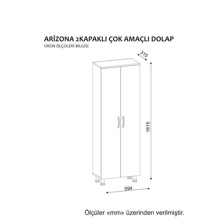 Mueble de baño Arizona 2 Kapak blanco