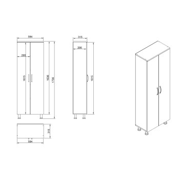 Mueble de baño Arizona 2 Kapak blanco - 731WAT3909