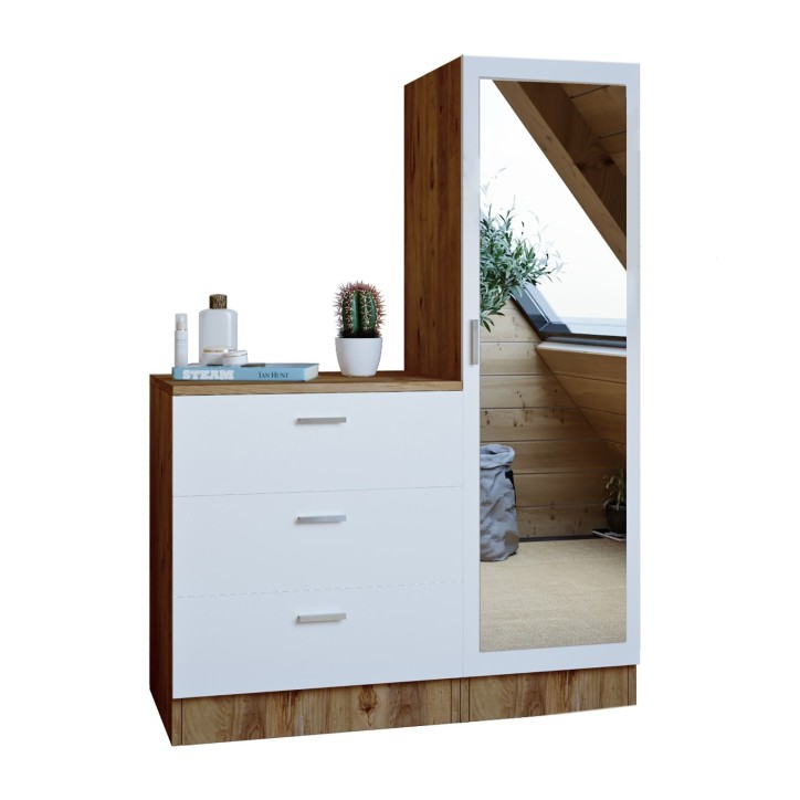 Mueble auxiliar CC6-AW pino atlántico blanco