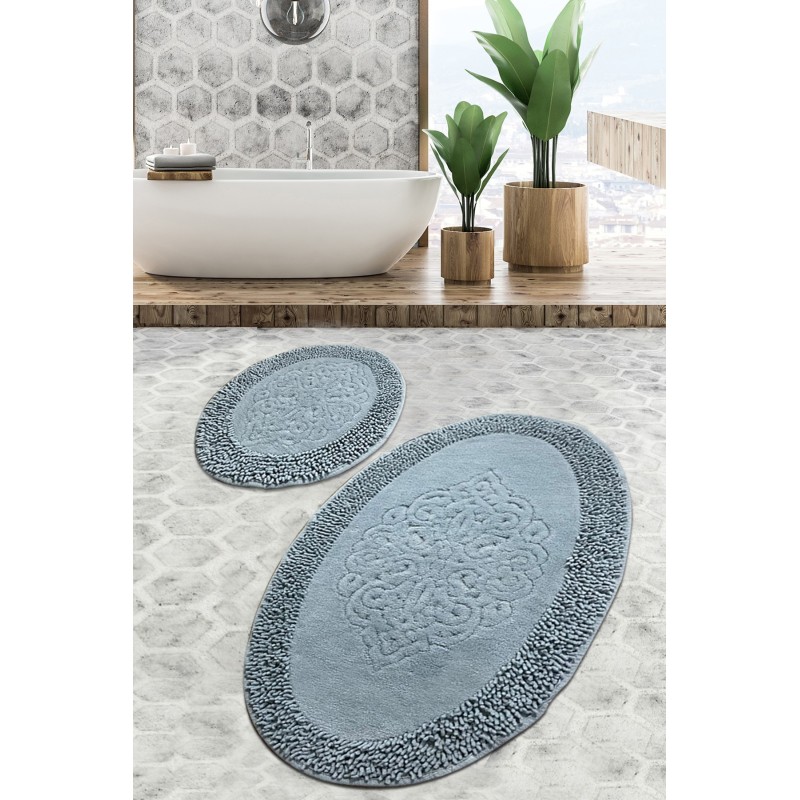 Alfombra de baño Set (2 piezas) Piante Oval  multicolor