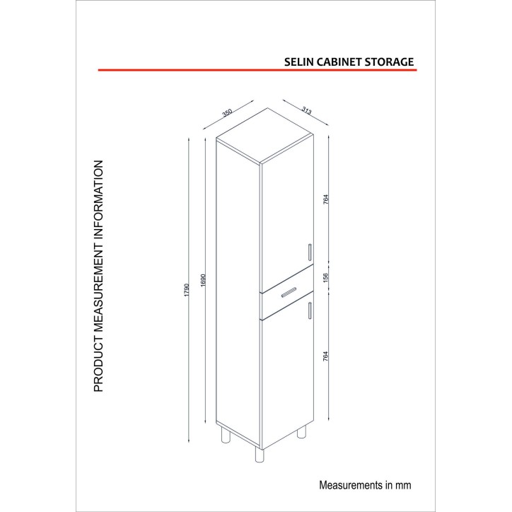 Mueble de baño Selin blanco