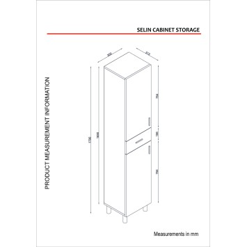 Mueble de baño Selin blanco - 756FRN3912