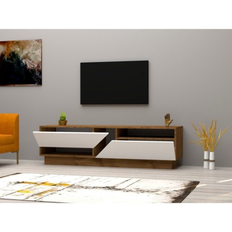 Mueble TV Koza blanco nogal