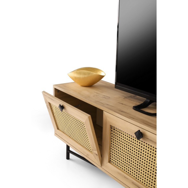 Mueble TV Hapsiyas 180 roble negro