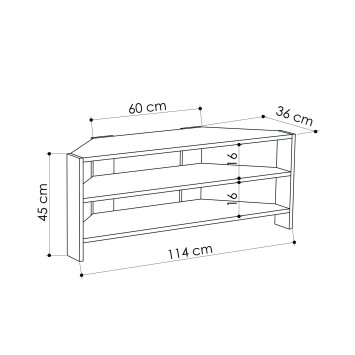 Mueble TV Thales Corner roble - 776HMS3043