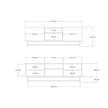 Mueble TV Wood nogal - 835PUQ3038