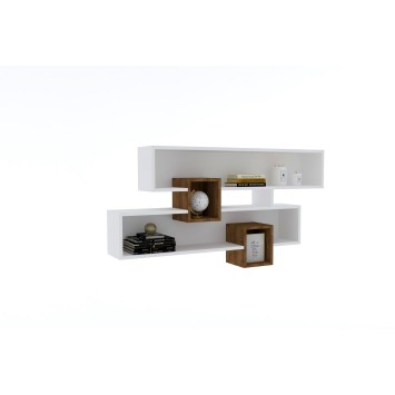 Estante de pared Karen blanco nogal - 835PUQ1607