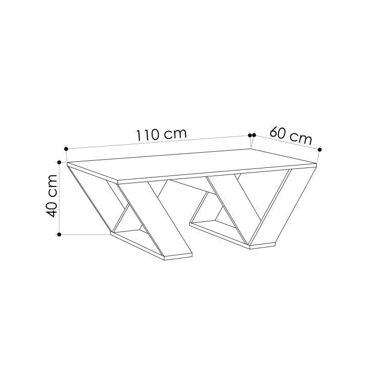 Mesa de centro Pipra blanco