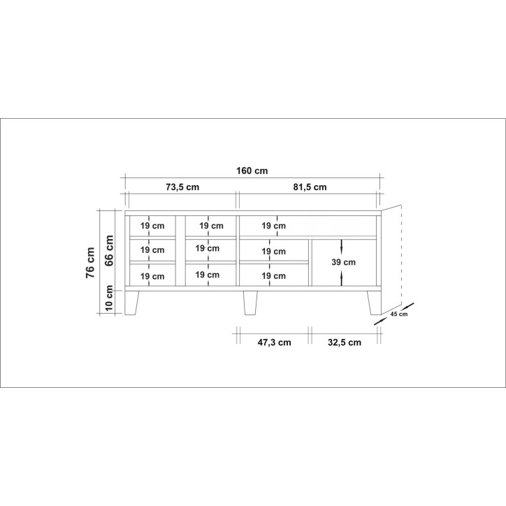 Mueble TV Marina Mila-753 pino atlántico