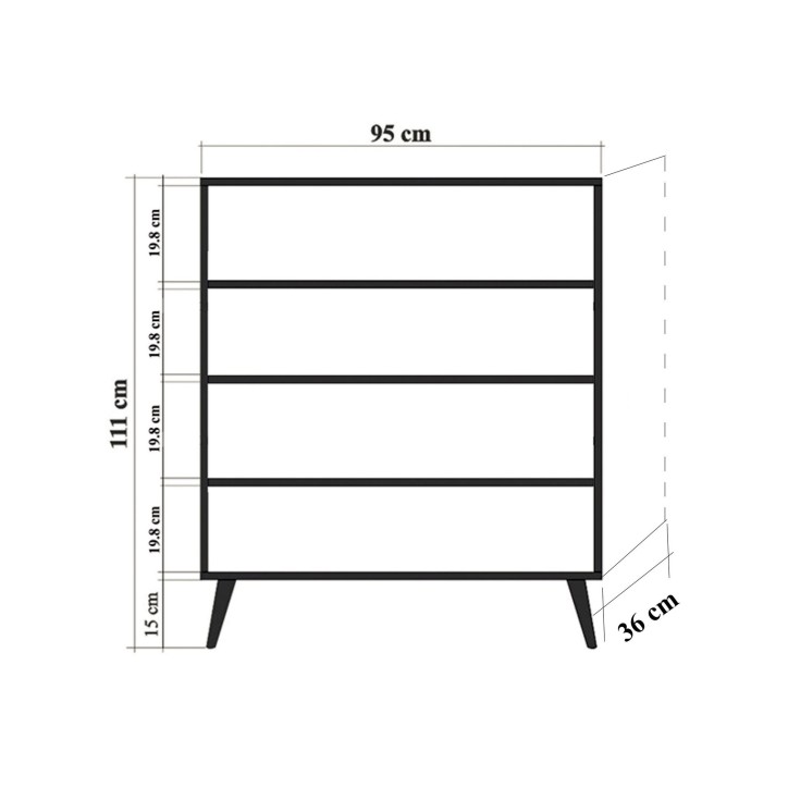 Mueble auxiliar Multilux-726 sonoma roble