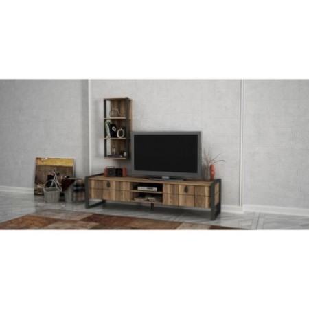 Mueble TV con estante Lost nogal