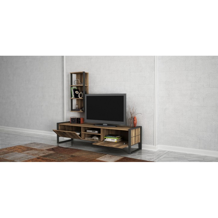 Mueble TV con estante Lost nogal