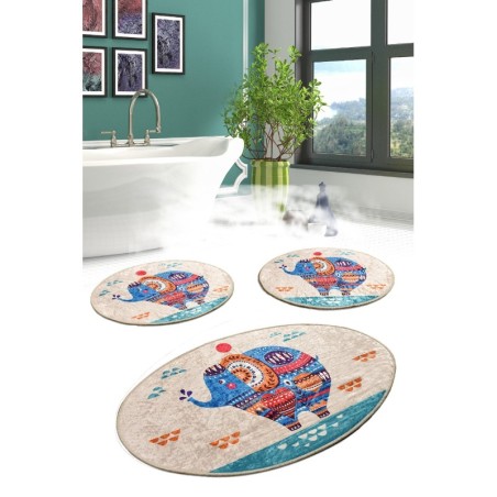 Alfombra de baño Set (3 piezas) Etnic multicolor