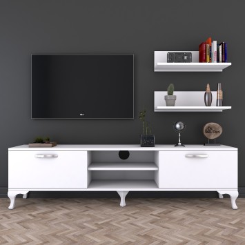 Mueble TV con estante A4-1 blanco - 893RAN1395