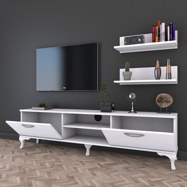 Mueble TV con estante A4-1 blanco