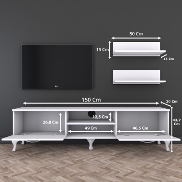 Mueble TV con estante A4-1 blanco - 893RAN1395