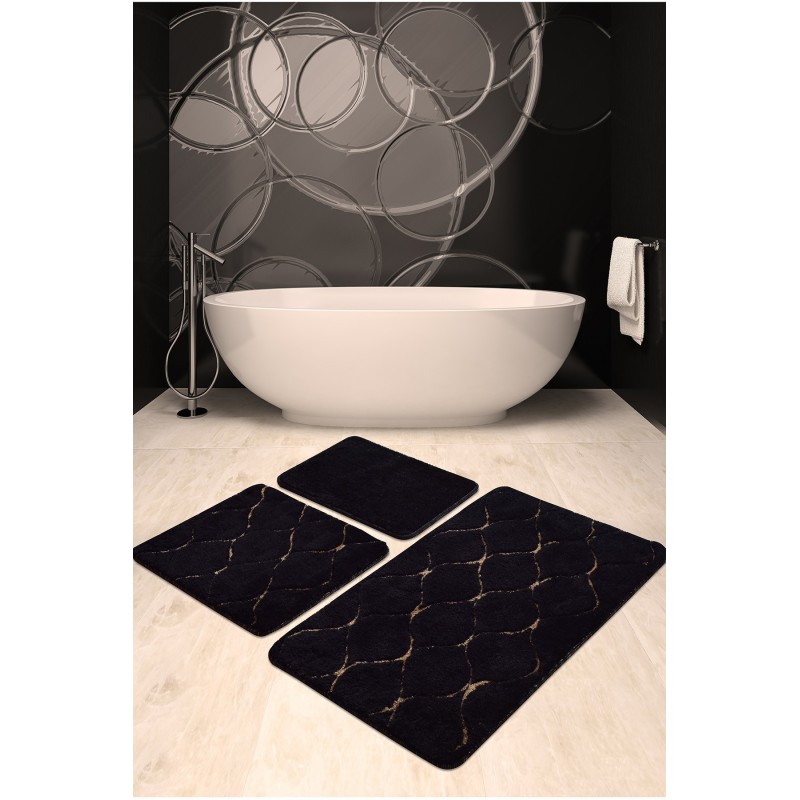 Alfombra de baño Set (3 piezas) İnfinitiy  oro negro