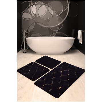 Alfombra de baño Set (3 piezas) İnfinitiy  oro negro