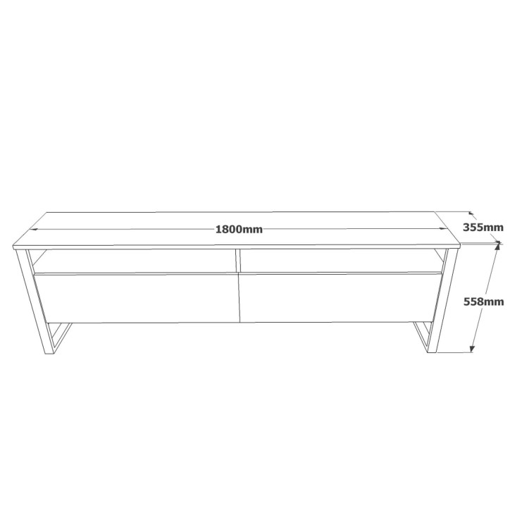 Mueble TV con estante ML19-A pino atlántico