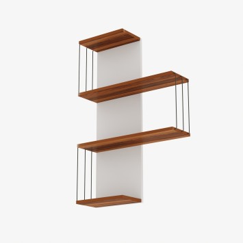 Estante de pared Çambel pino blanco - 854KLN1736