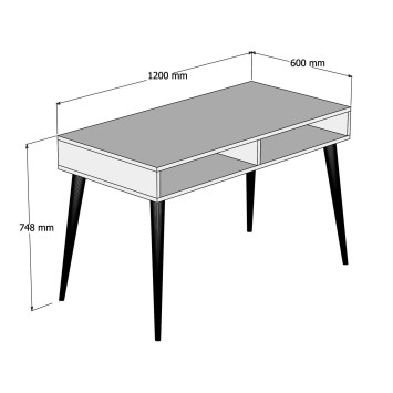 Escritorio de estudio Cisto blanco - 835PUQ3813