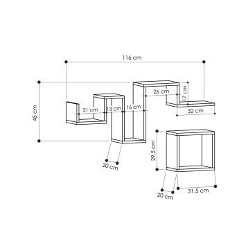 Estante de pared Follow roble - 776HMS1707