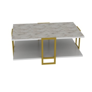 Mesa de centro Polka blanco oro - 875ZNA2813