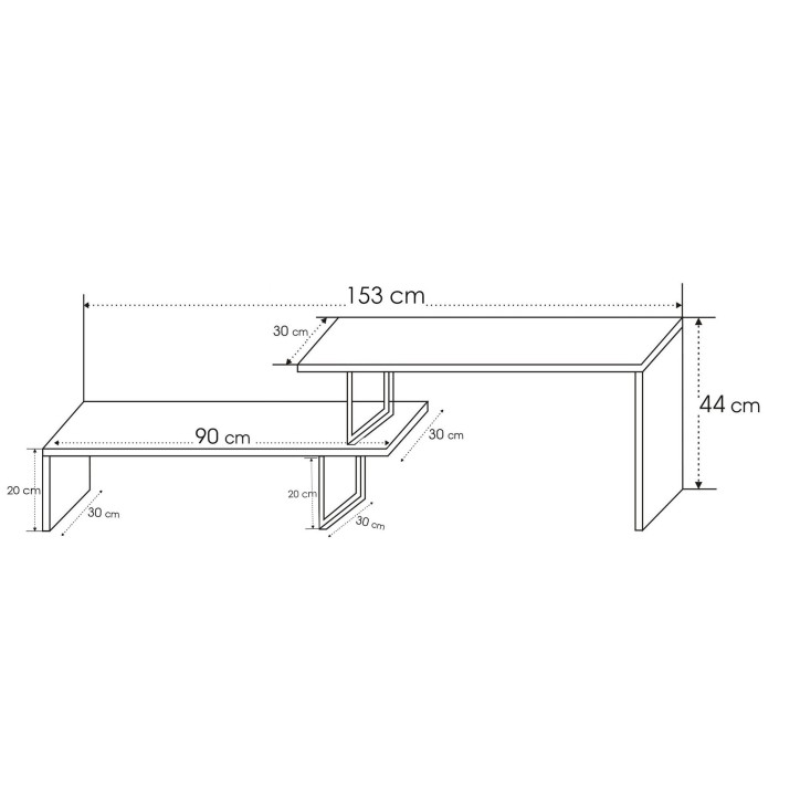 Mueble TV Ovit pino negro