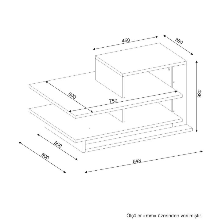 Mesa de centro Venüs nogal blanco