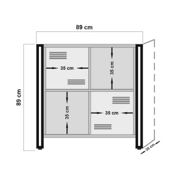 Librería Cosmo Soft pino atlántico negro - 863SPH3909