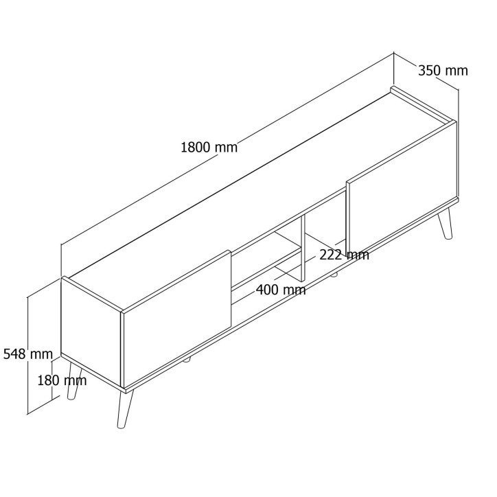 Mueble TV Lotus-1350 roble