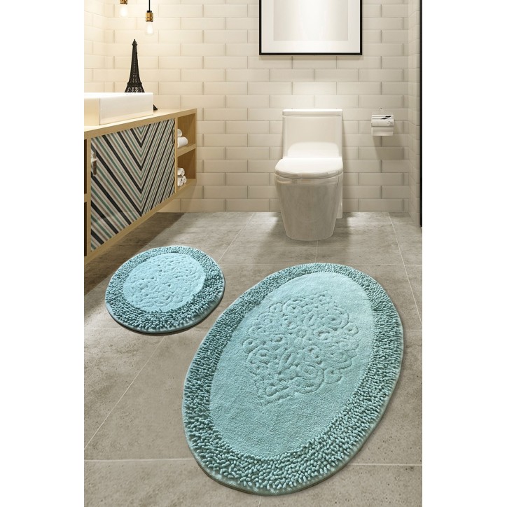 Alfombra de baño Set (2 piezas) Piante Oval  multicolor