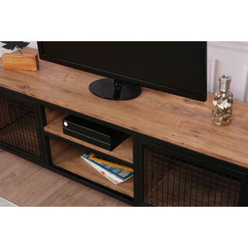 Mueble TV Zeno pino negro - 854KLN3015