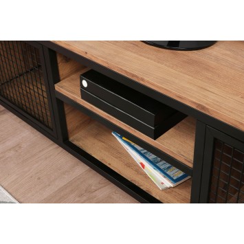 Mueble TV Zeno pino negro - 854KLN3015