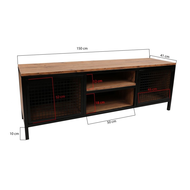 Mueble TV Zeno pino negro