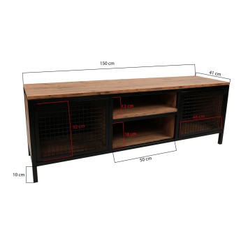 Mueble TV Zeno pino negro - 854KLN3015