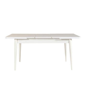 Set mesa comedor extensible y sillas (5 piezas) Vina azul oscuro blanco - 869VEL5153