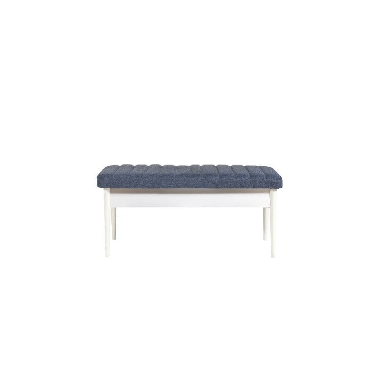 Set mesa comedor extensible y sillas (5 piezas) Vina azul oscuro blanco