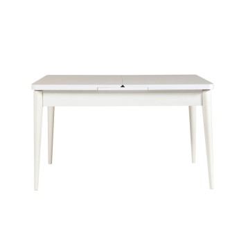 Set mesa comedor extensible y sillas (5 piezas) Vina soho blanco - 869VEL5159