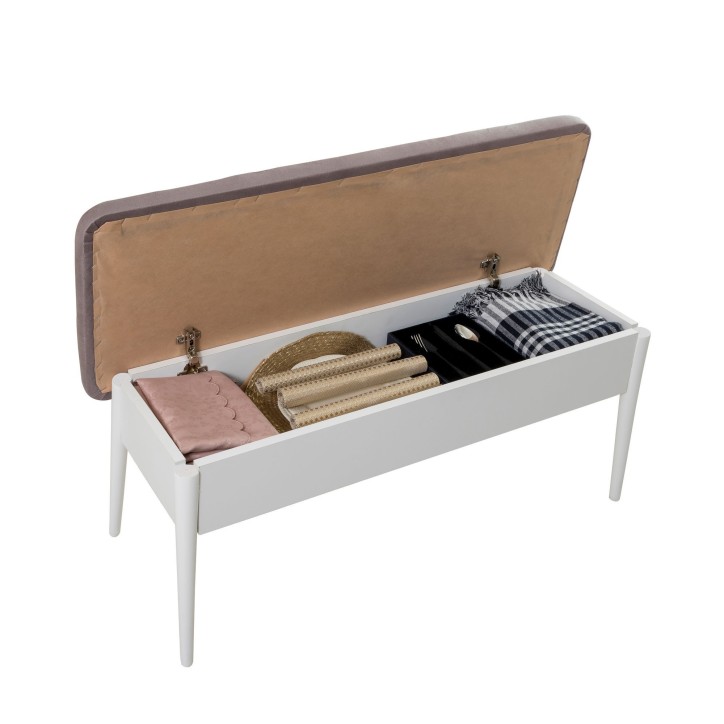 Set mesa comedor extensible y sillas (5 piezas) Vina soho blanco