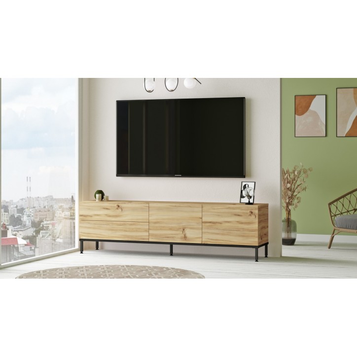 Mueble TV LV6-KL roble negro