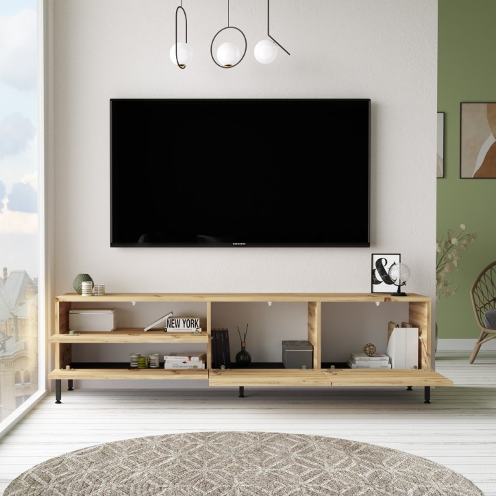 Mueble TV LV6-KL roble negro