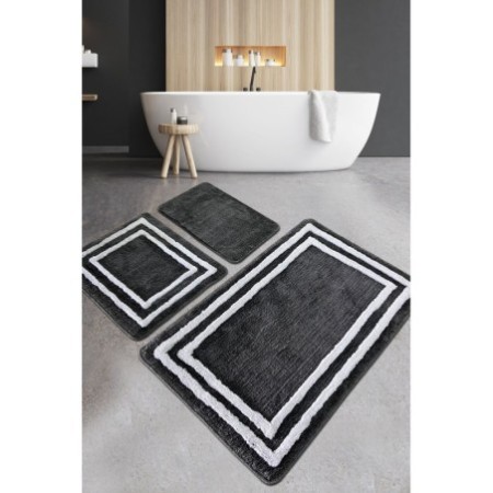 Alfombra de baño Set (3 piezas) Duplici  antracita