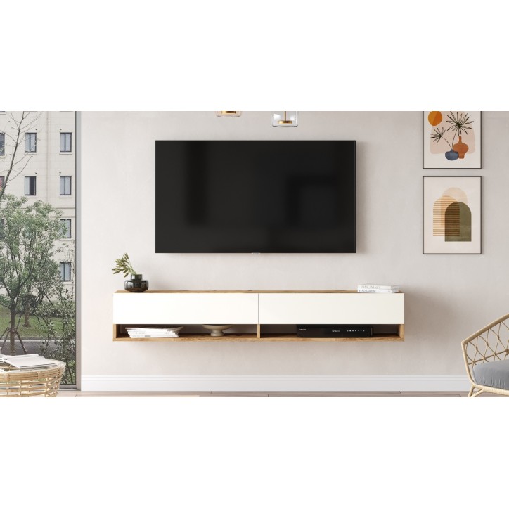 Mueble TV FR9-AW pino atlántico blanco