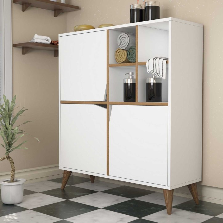 Mueble auxiliar Pulse nogal blanco