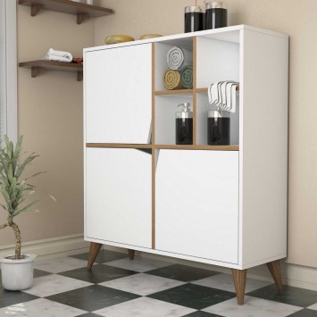 Mueble auxiliar Pulse nogal blanco - 845HCT3911