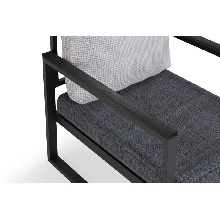 Conjunto de muebles de jardín MTLKNP003 gris negro