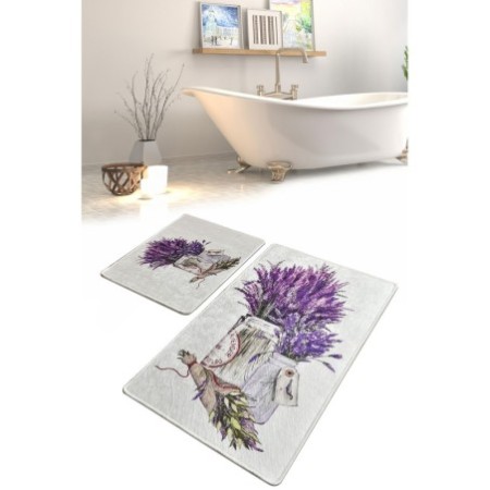 Alfombra de baño Set (2 piezas) Purpura multicolor