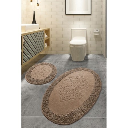 Alfombra de baño Set (2 piezas) Piante Oval  multicolor