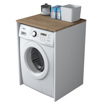 Mueble de lavadora KD103-2341 blanco nogal - 893RAN3303